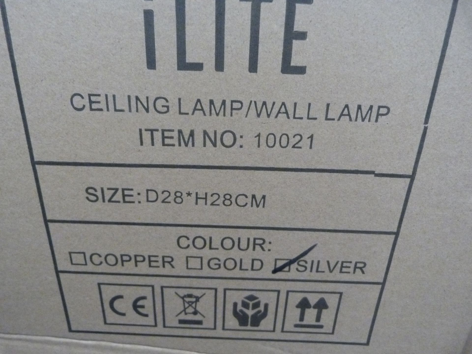 *Ceiling/Wall Lamp 10021 (silver) - Image 3 of 3