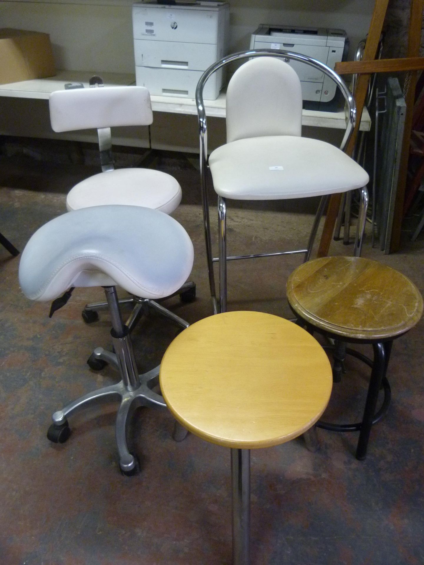 *5 Assorted Chairs and Stools