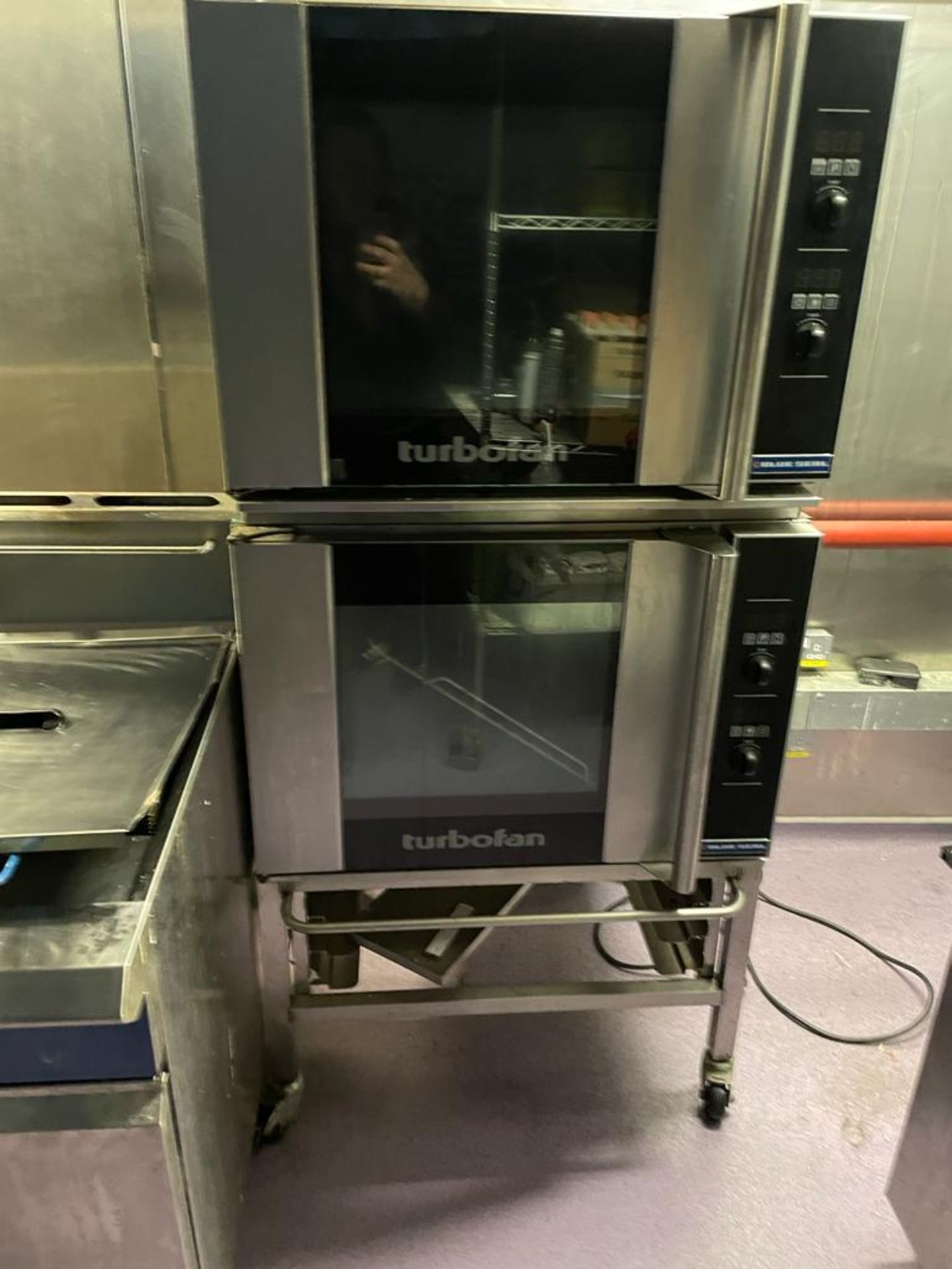 * Blueseal Turbo Fan oven - double stacked on stand with castors 850w x 700d x 1700h