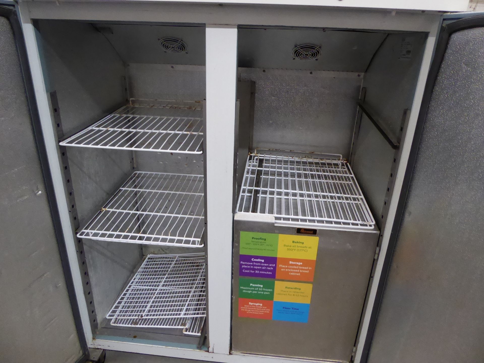* Polar 2 door upright fridge Model CC663 - with built in bread cupboard - Image 3 of 5