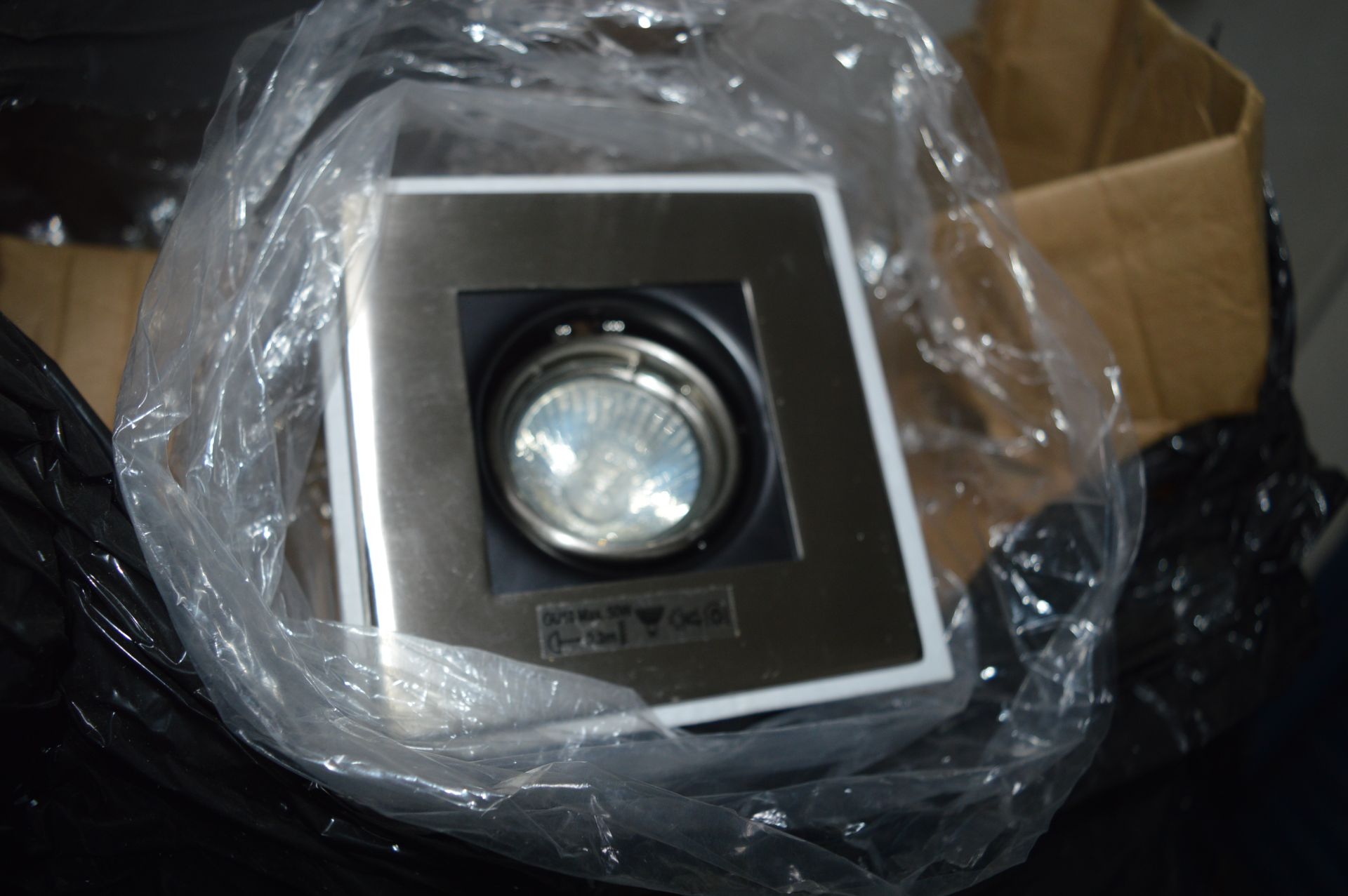 *Pallet of GU10 Lamp Holders, Lamps, and Satin Chrome Rings - Image 2 of 3