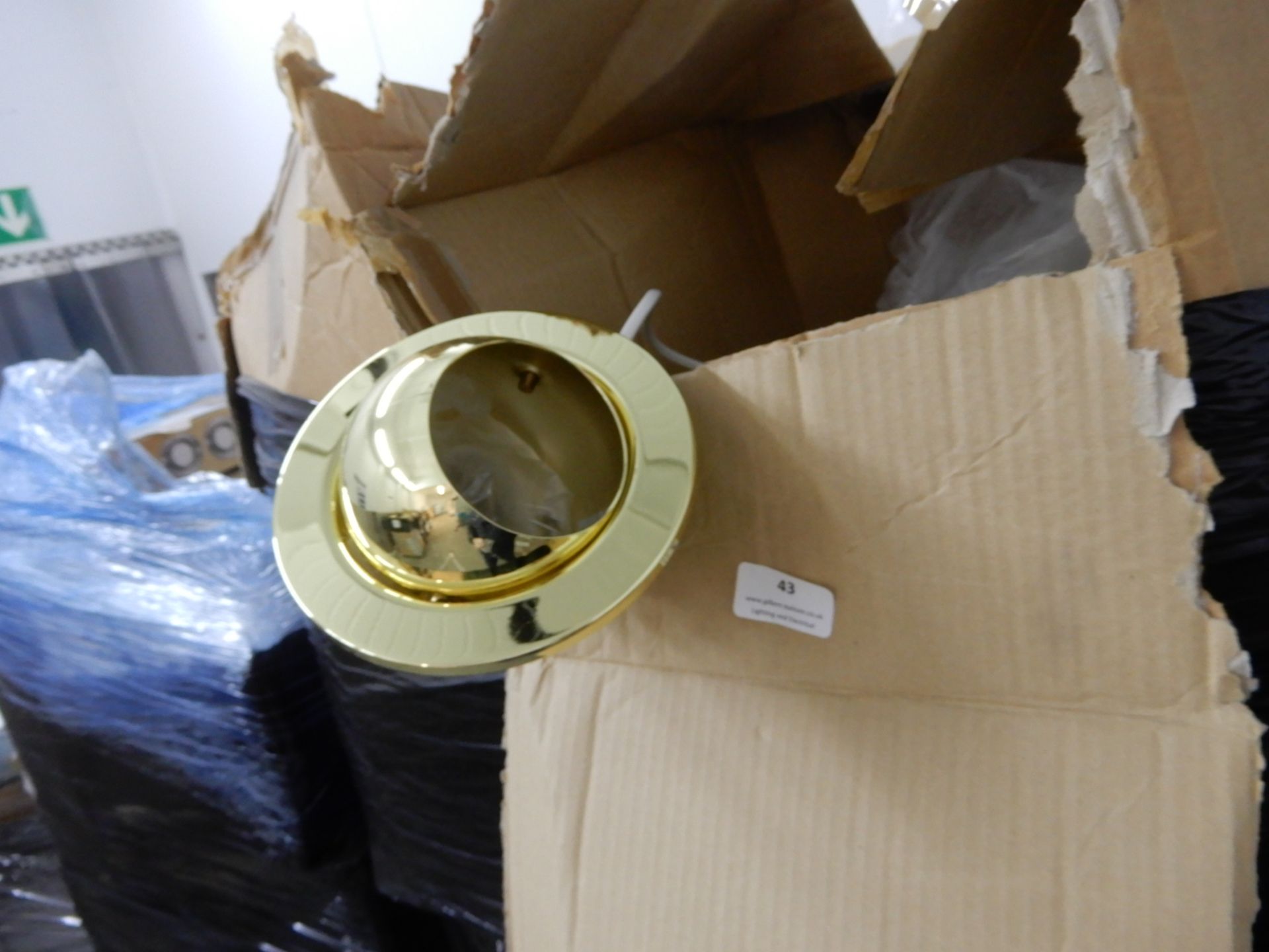 *Pallet of ~669 Polished Brass R63 60w Eyeball Lights