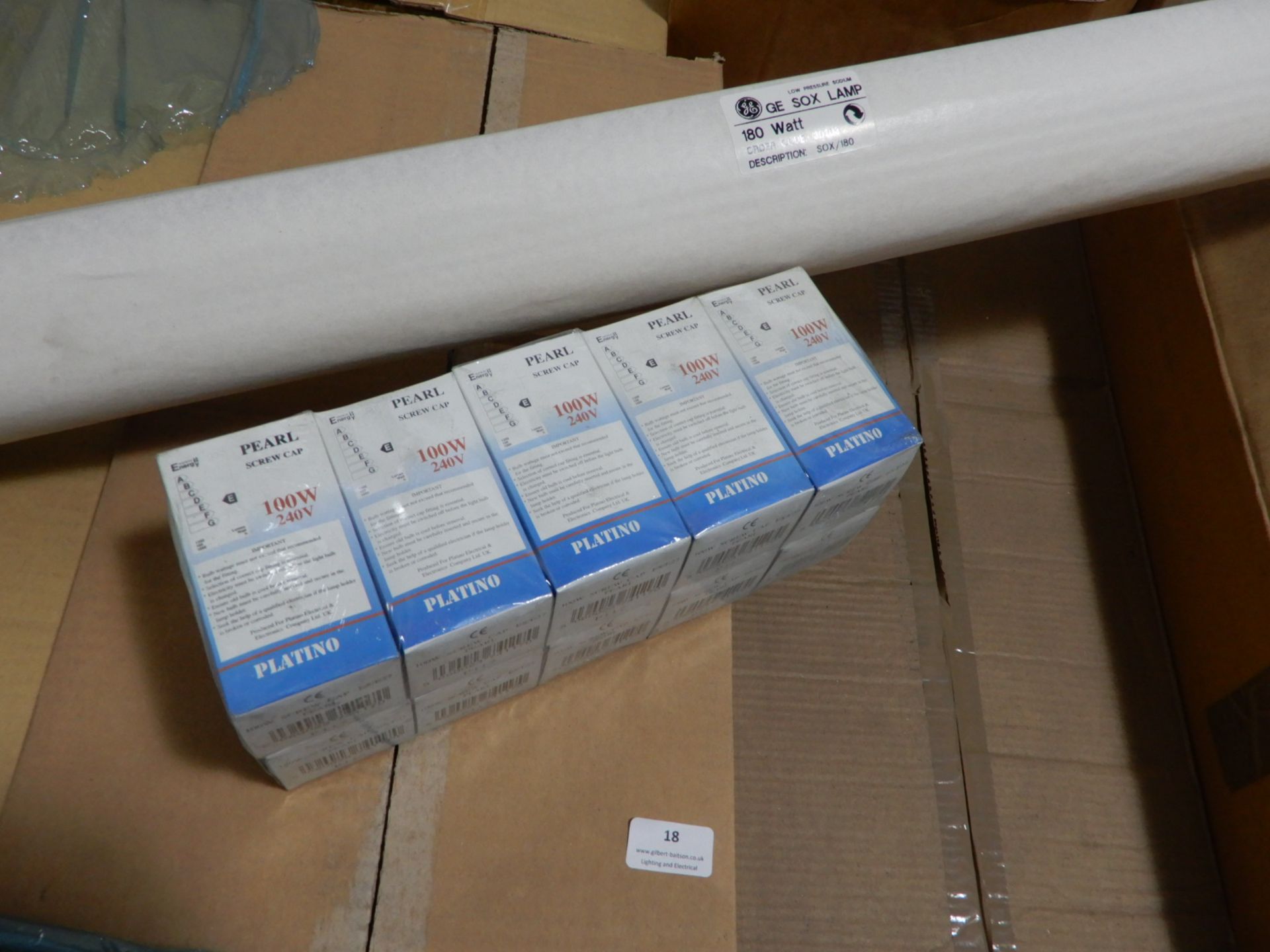 *Pallet of 24 GE 180w Sox Lamp Bulb, and ~1400 100