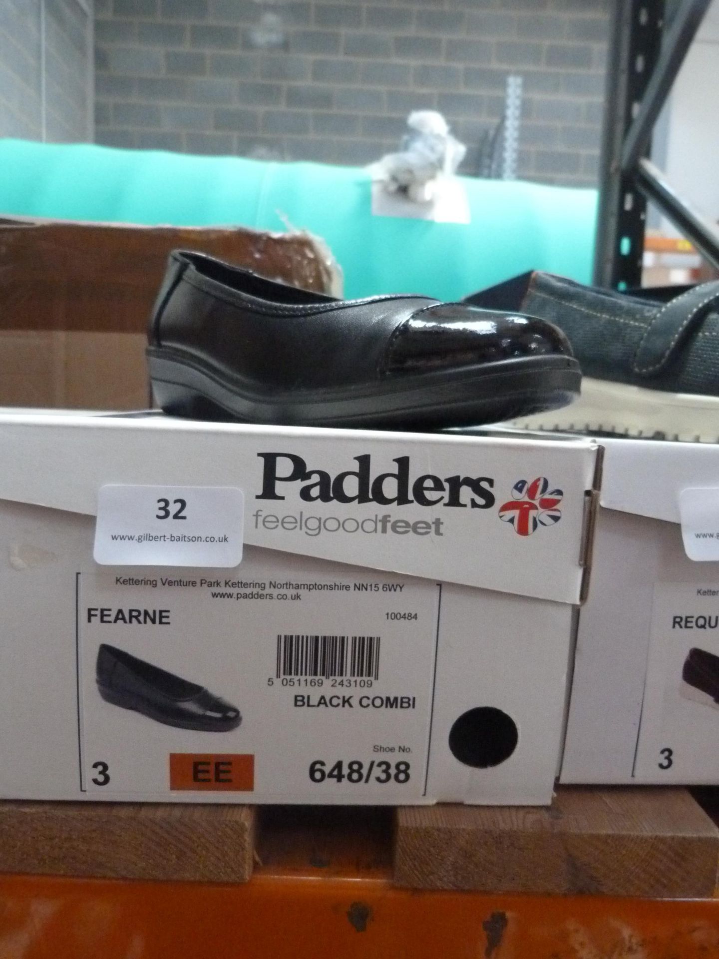 *Padders Ladies Combi Shoes (black) Size: 3