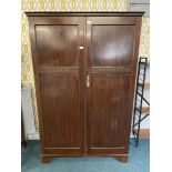 1930's Mahogany Double Wardrobe