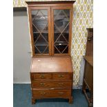 Georgian Satinwood Bureau Bookcase (AF)