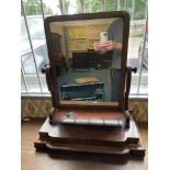 Victorian Mahogany Veneer Dressing Table Mirror