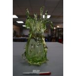 Retro Green Glass Vase
