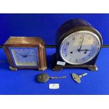 Vintage Bakelite Mantel Clock plus Sterling 1930s Electric Mantel Clock