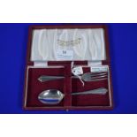 Hallmarked Sterling Silver Fork and Spoon Set ~38g