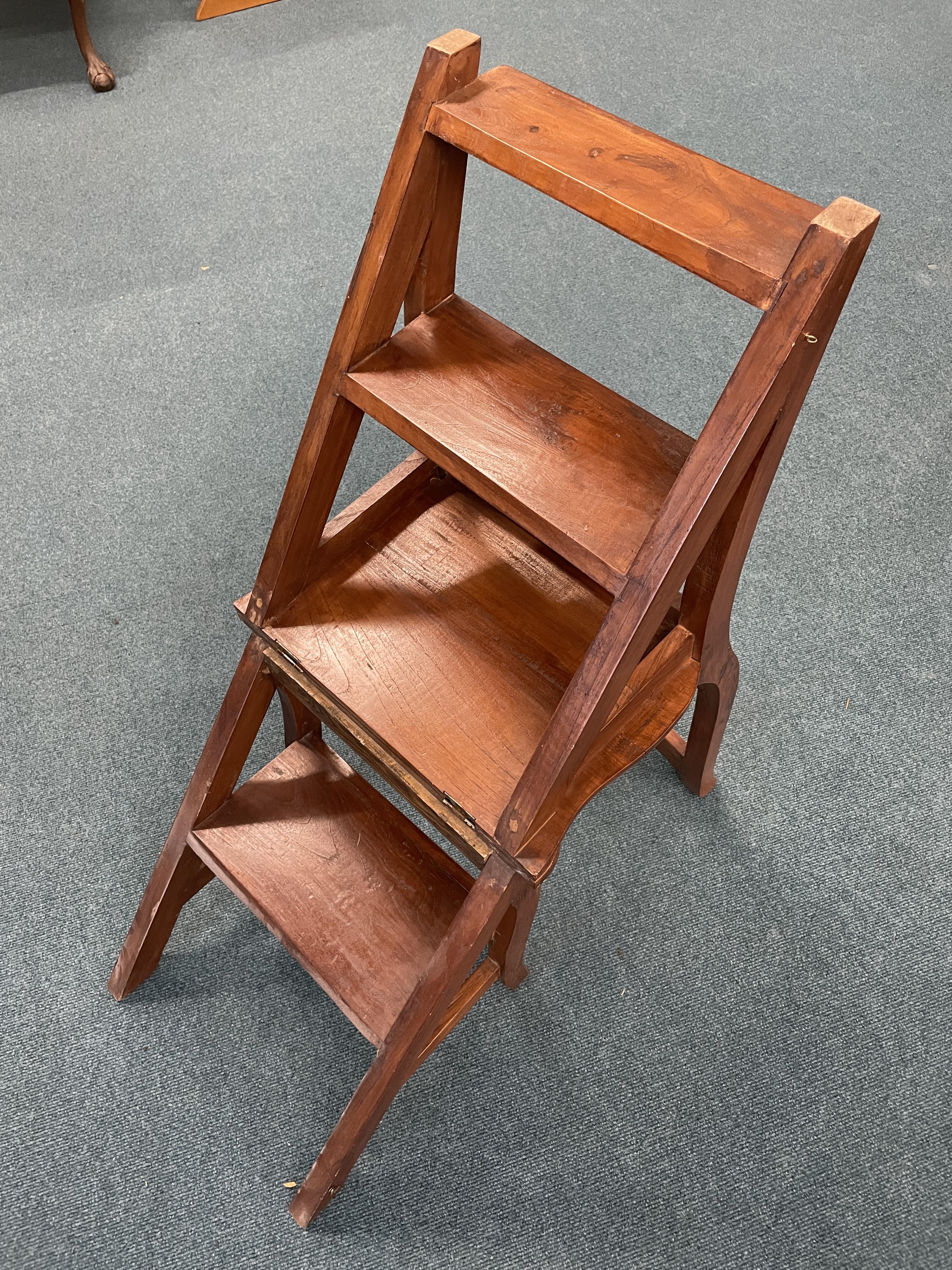 Folding Library Step Chair - Image 2 of 2