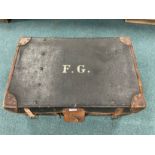 Leather Travel Case Initialed F.G.