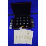 Thirteen 2009 9k Gold Half Crowns by Fabula Aurum with Presentation Case and Certification