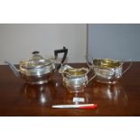 Three Piece Silver Tea Set ~947g