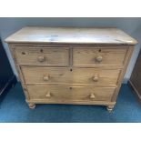 Victorian Pine Two over Three Chest