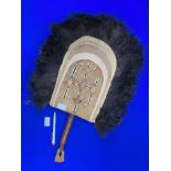 Ethnic Leather & Feather Fan