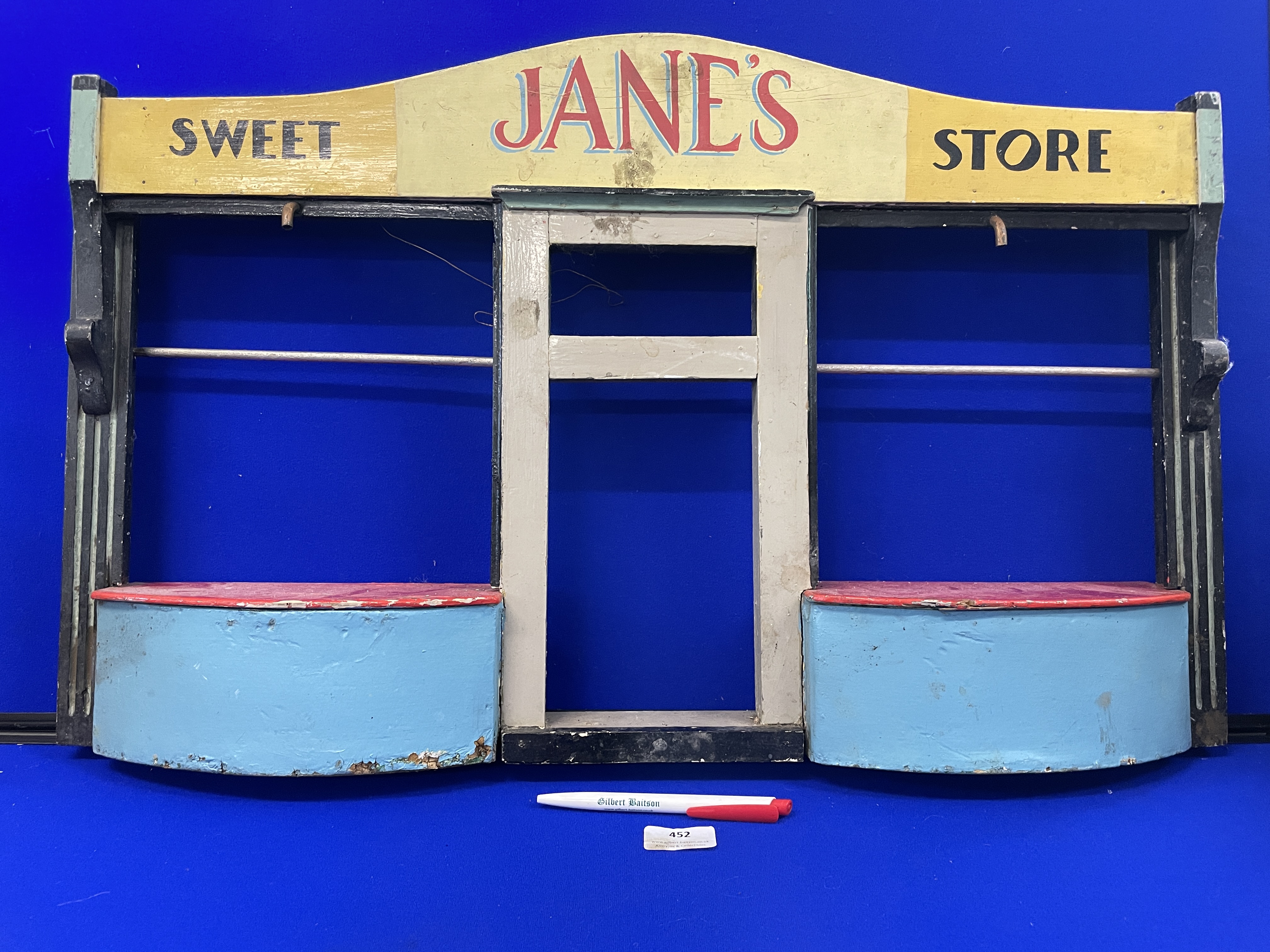 Hand Built Wooden Toy Shop Front "Jane's Sweet Store"