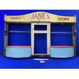 Hand Built Wooden Toy Shop Front "Jane's Sweet Store"