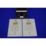 London Mint Half and Quarter Gold Sovereign Set Gibraltar 2018 with Presentation Case