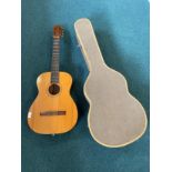 Cased Acoustic Guitar by A.B. Herman, Carlson Levin of Goteborg, Sweden