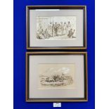 Two Pen & Ink Sketches c. 1840