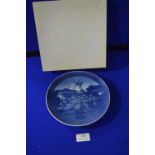 Royal Copenhagen Wall Plate with Windmill Design