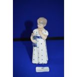 Royal Copenhagen Figure of a Girl with Doll
