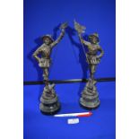 Pair of Spelter Figures