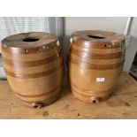 Two Victorian Stoneware Barrels