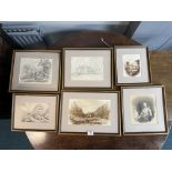 Gunglazed Pencil and Pen & Ink Sketches c. 1840