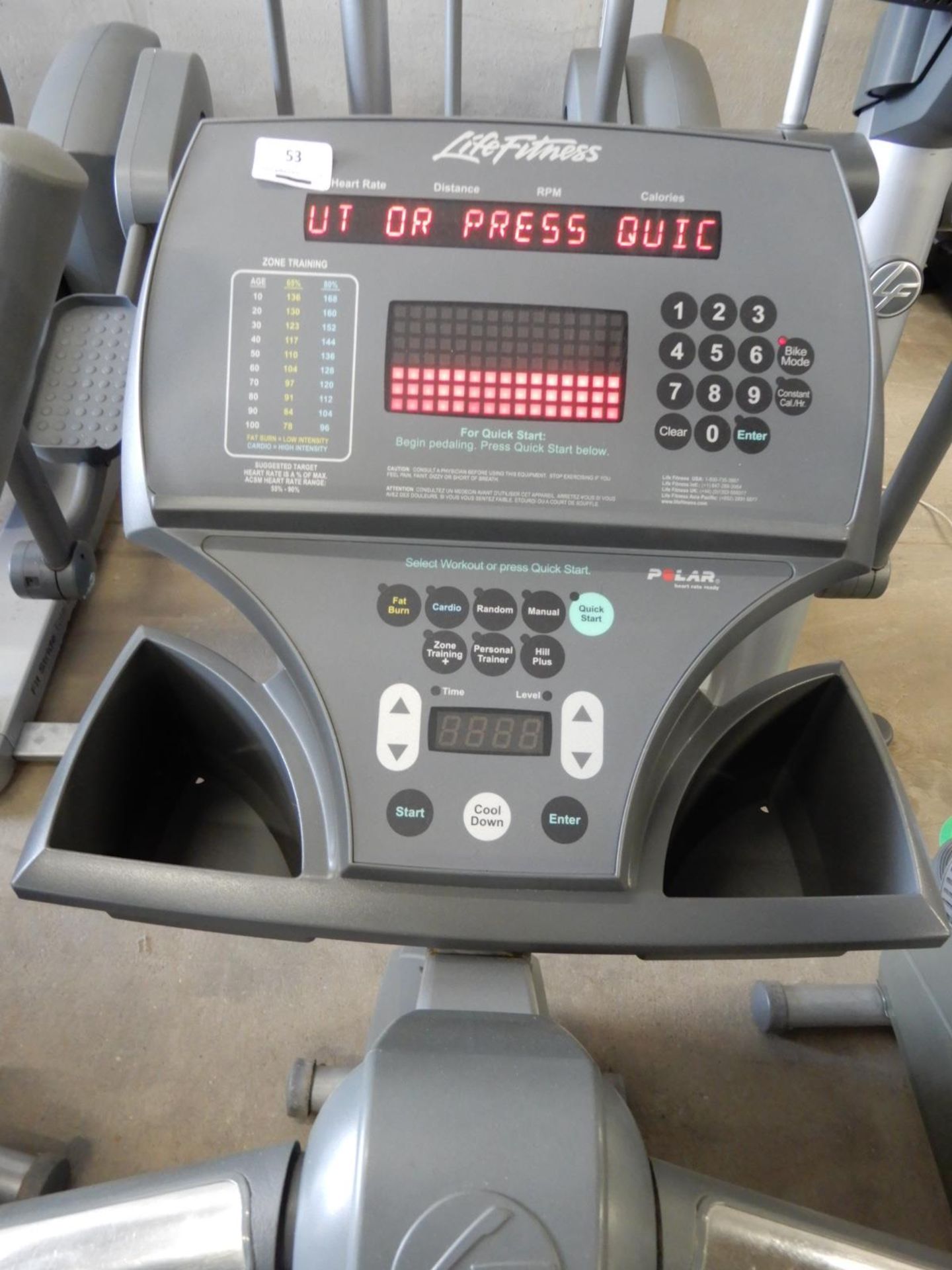 *Life Fitness 95CI Upright Exercise Cycle - Image 2 of 2