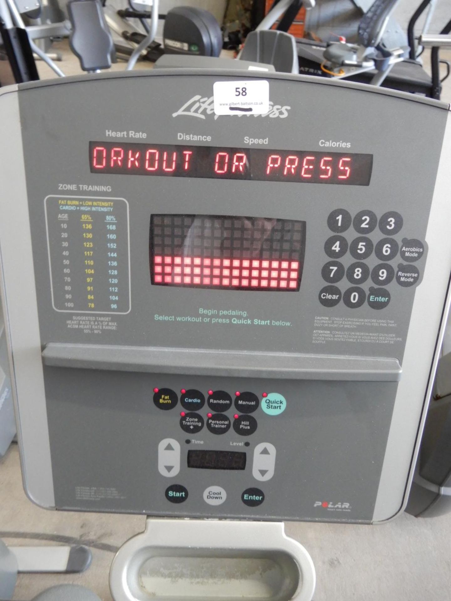 *Life Fitness 95XI Elliptical Cross Trainer - Image 2 of 2