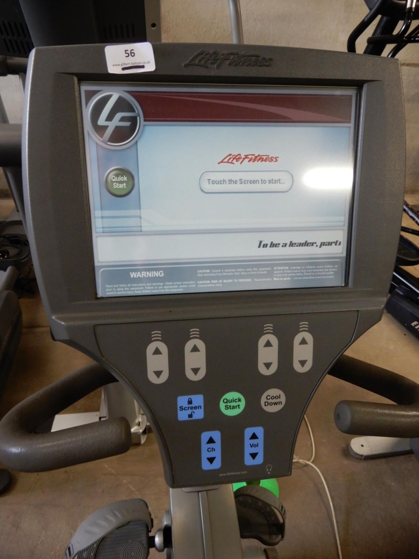 *Life Fitness 95RE Touchscreen Recumbent Cycle - Image 2 of 2