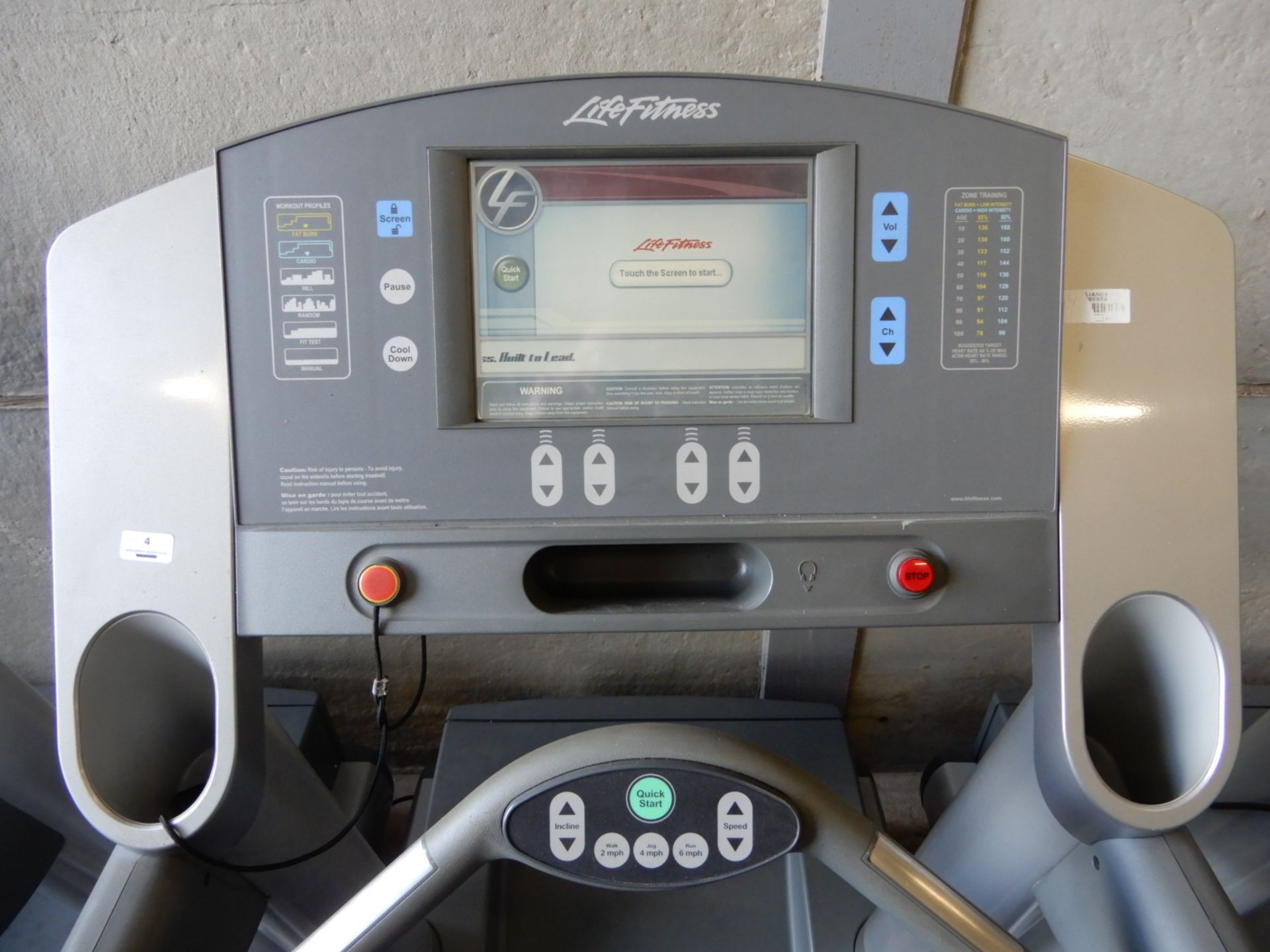 *Life Fitness 95 TE Touchscreen Treadmill with New Belt - Image 2 of 2