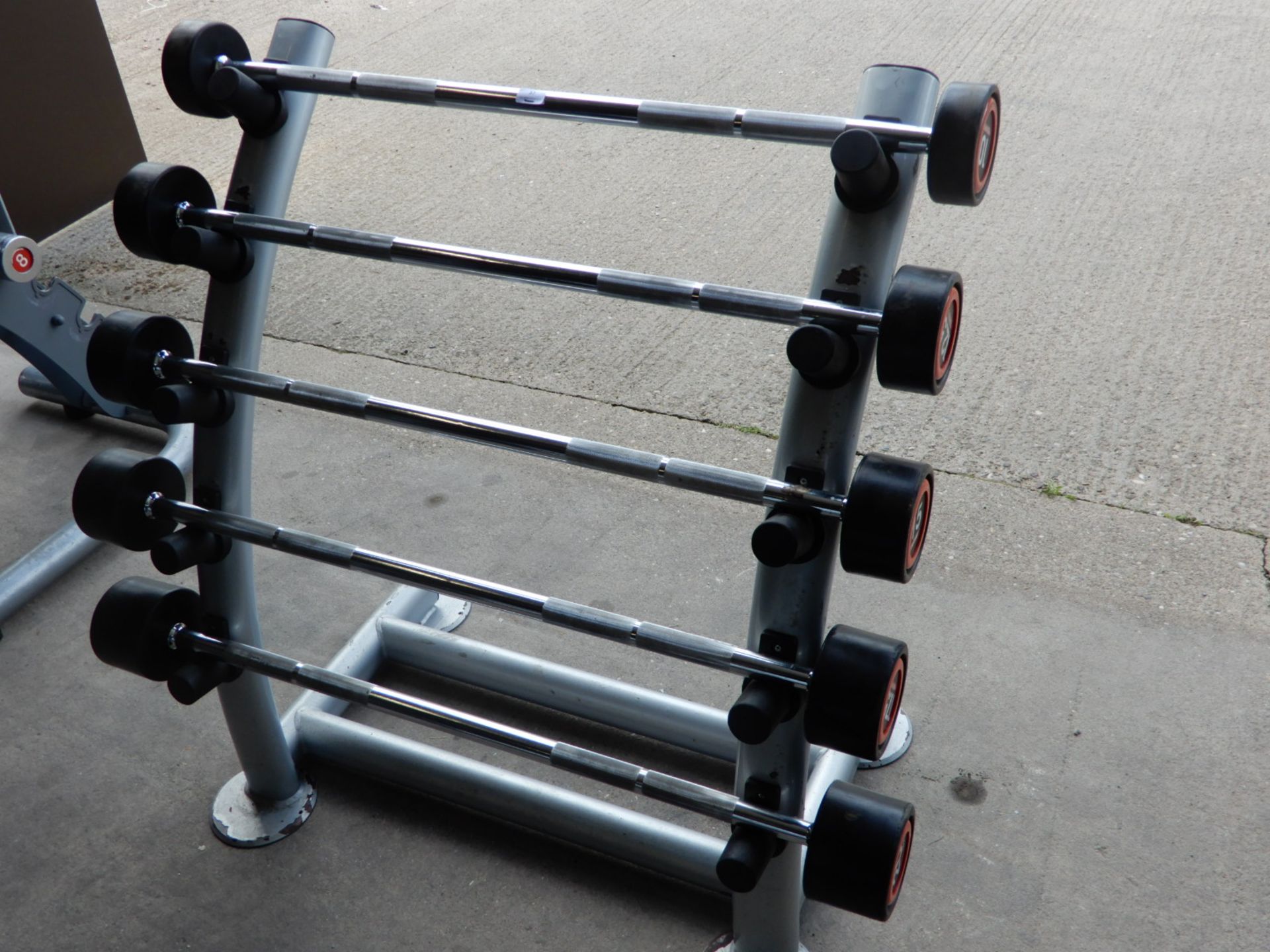 *Set of Five Escape Rubber Covered Barbells 10kg, 12.5kg, 15kg, 17.5kg and 20kg