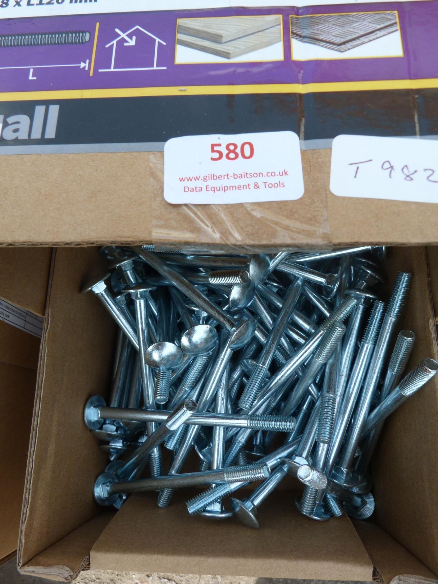 4kg of M8xL120mm Diall Cup Square Bolts