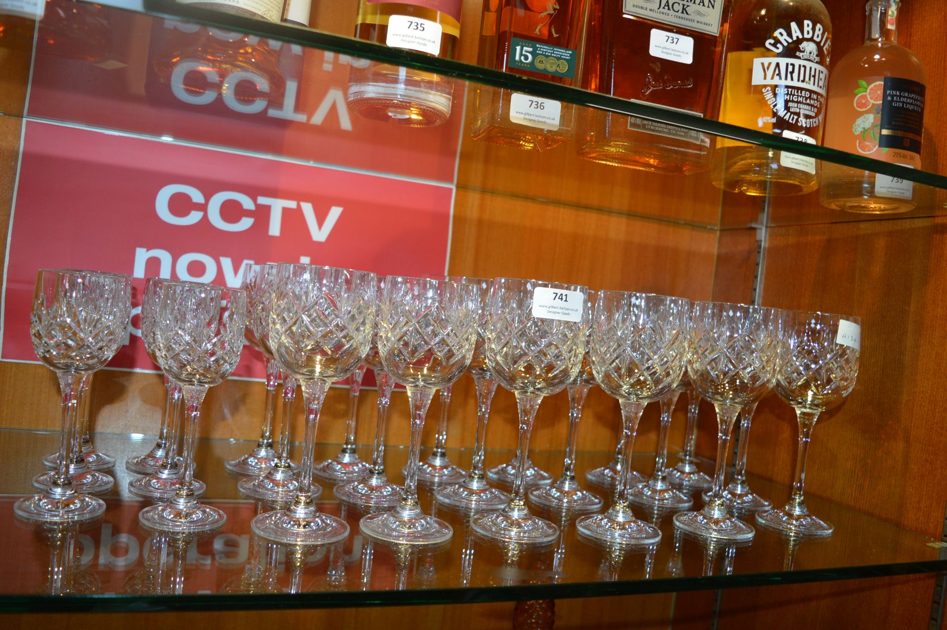 Twenty-Four Lead Crystal Wine Glasses
