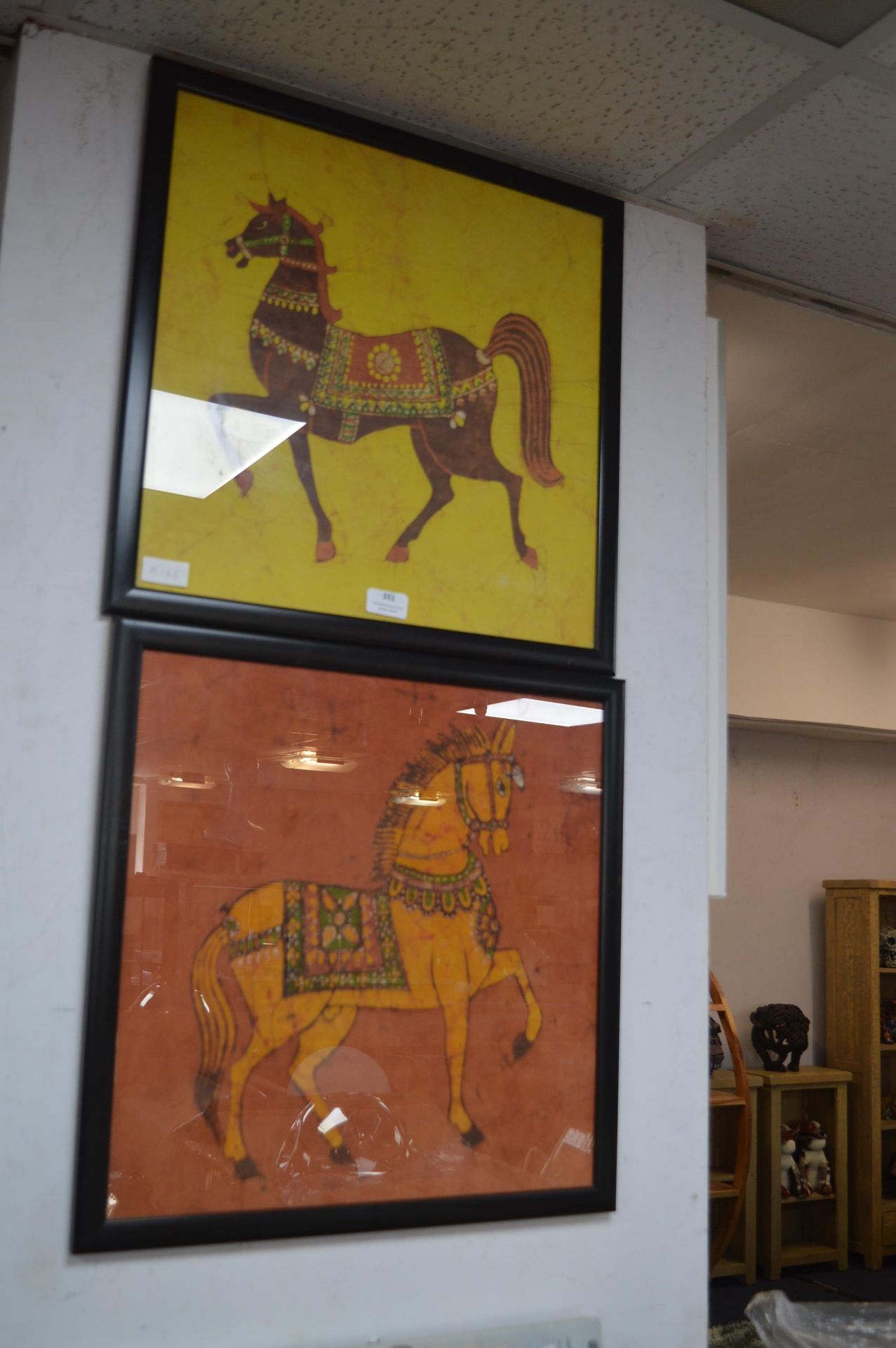 Two Batik Horse Prints