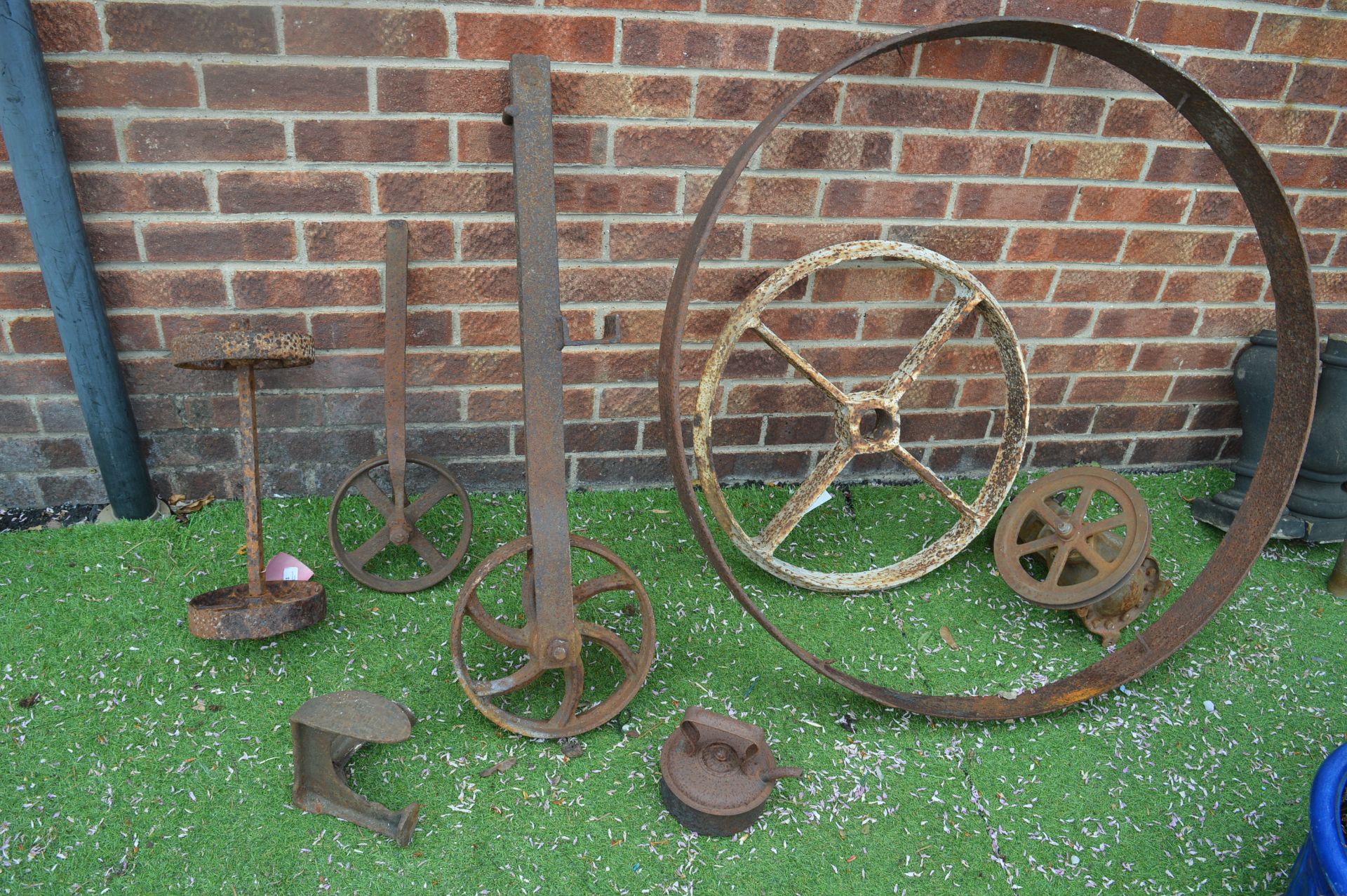 Vintage Metal Wheels etc. - Image 2 of 2