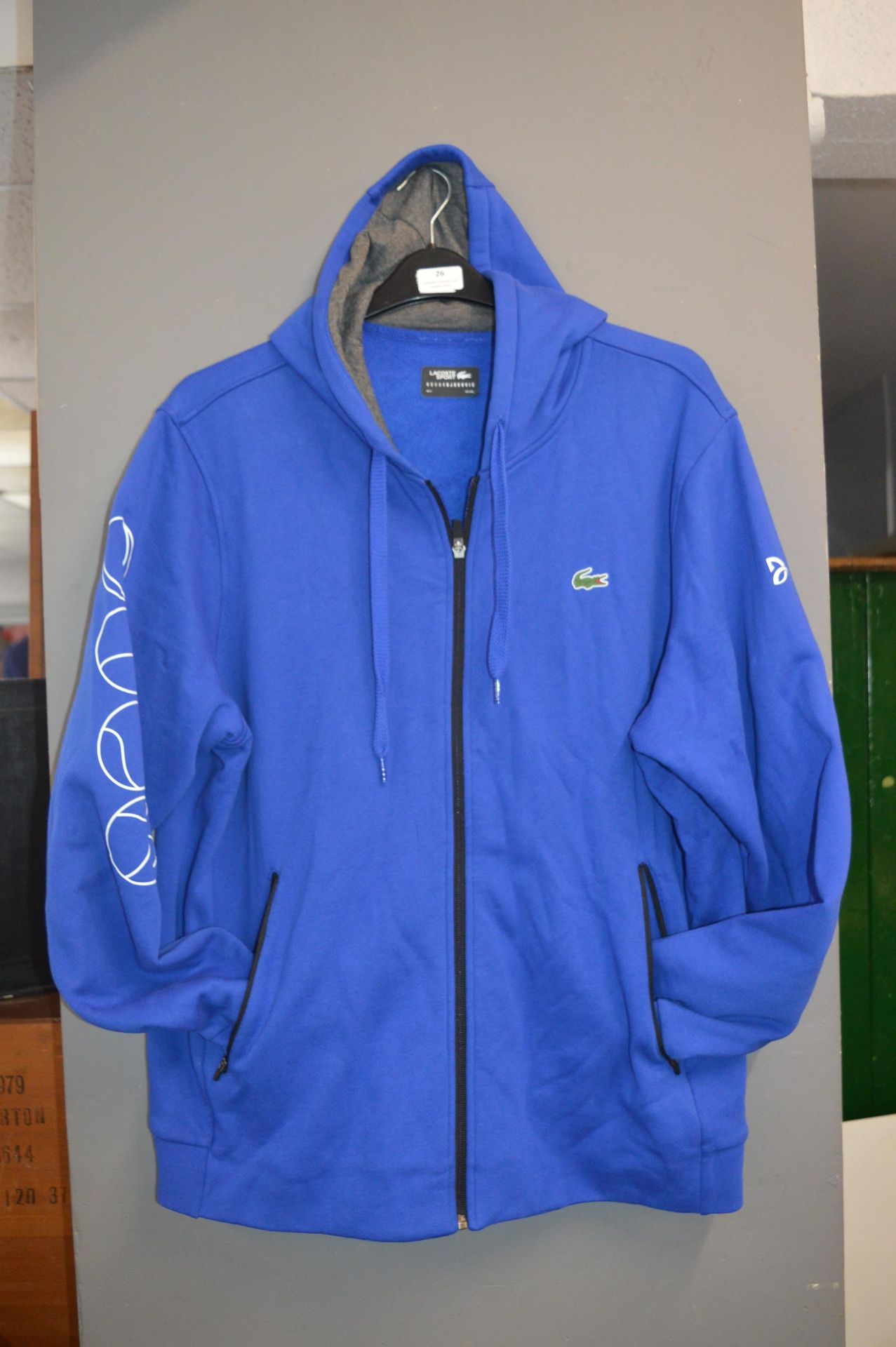 Lacoste Novak Djokovic Blue Zip-Up Hoodie