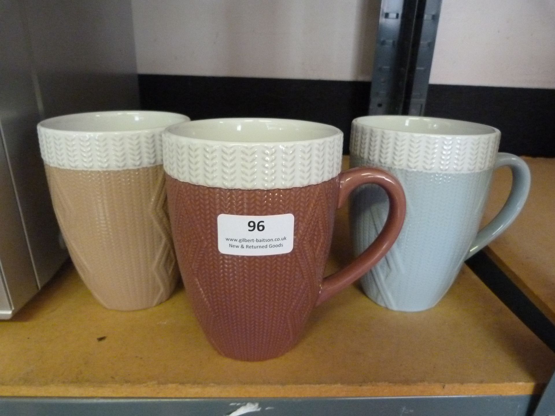 *Knitted Style Mugs x3