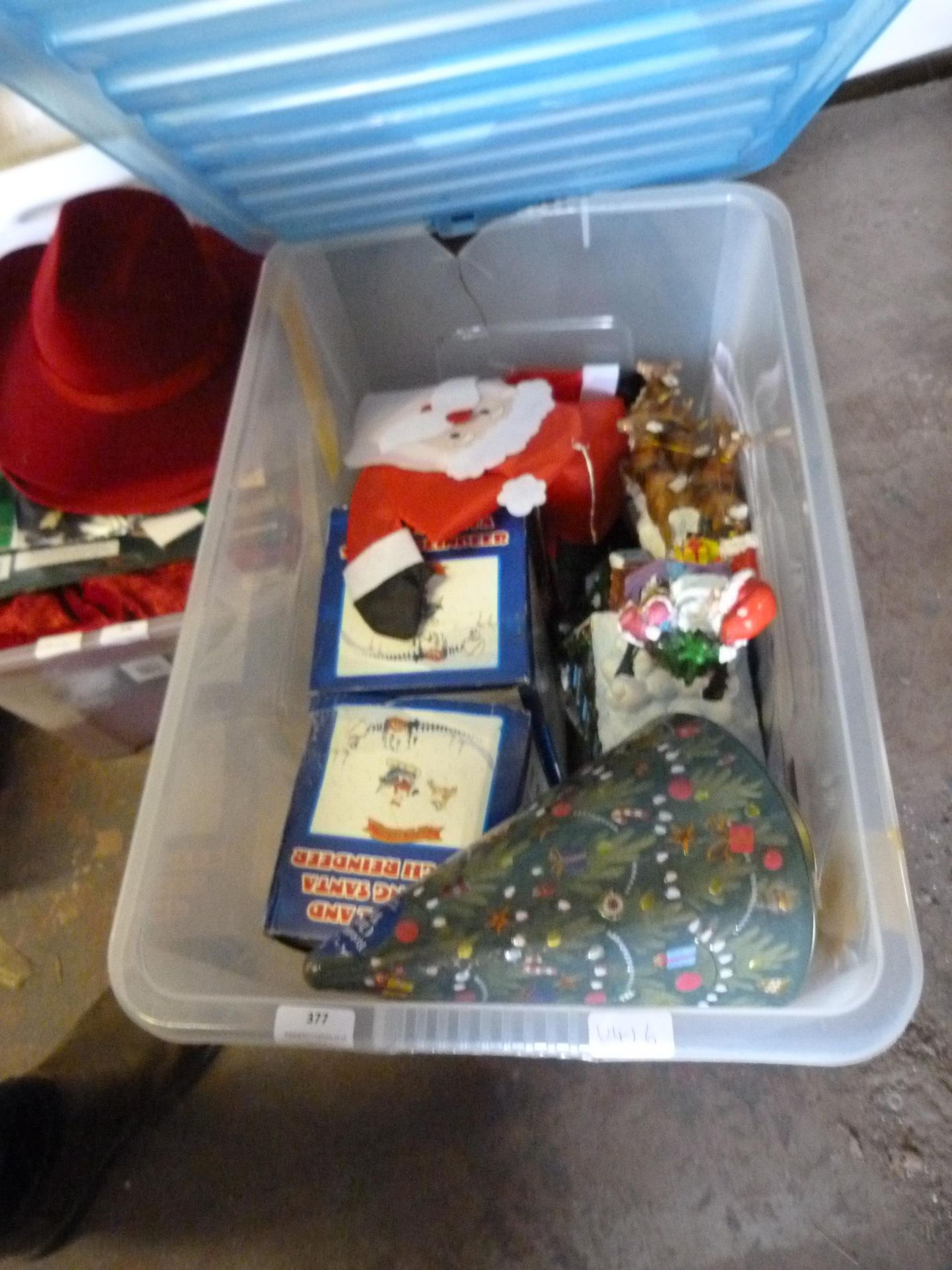 Box of Christmas Decorations