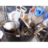 * bucket of plastering equipment (heavy duty mixer/saws/tools)