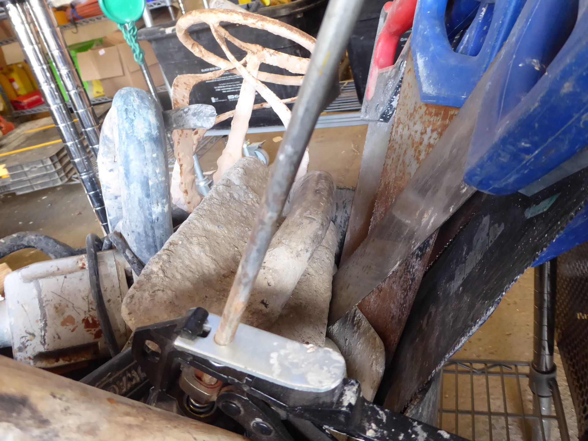 * bucket of plastering equipment (heavy duty mixer/saws/tools) - Image 3 of 3