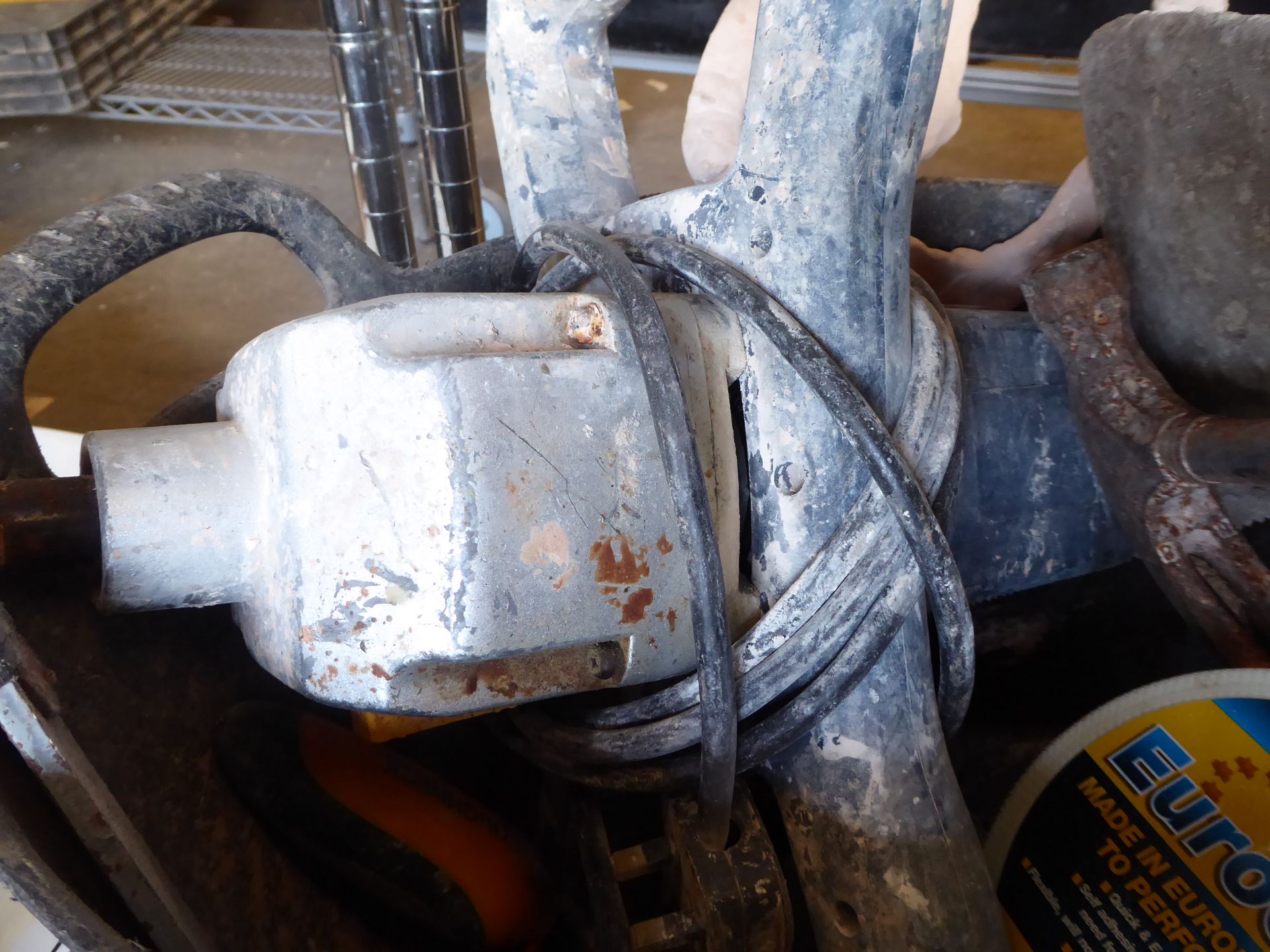 * bucket of plastering equipment (heavy duty mixer/saws/tools) - Image 2 of 3