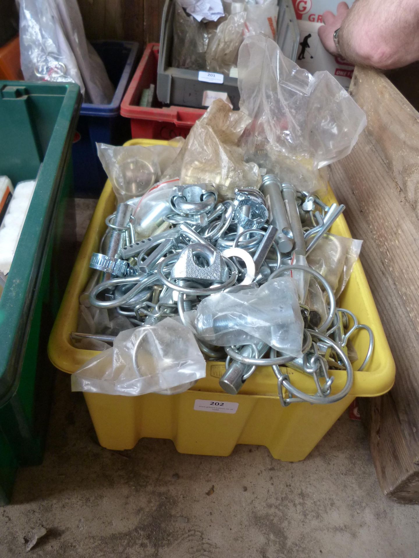 *Box of Clips, Pins, Washers, Clamps, etc.