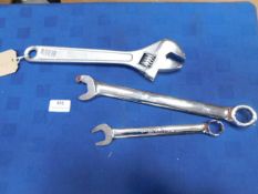 * 1x 12" adjustable- 1x 11/16 1x 24mm spanner