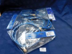 * 5x E336-FTB Blue Hose 90 cm 1/4 Fl sae