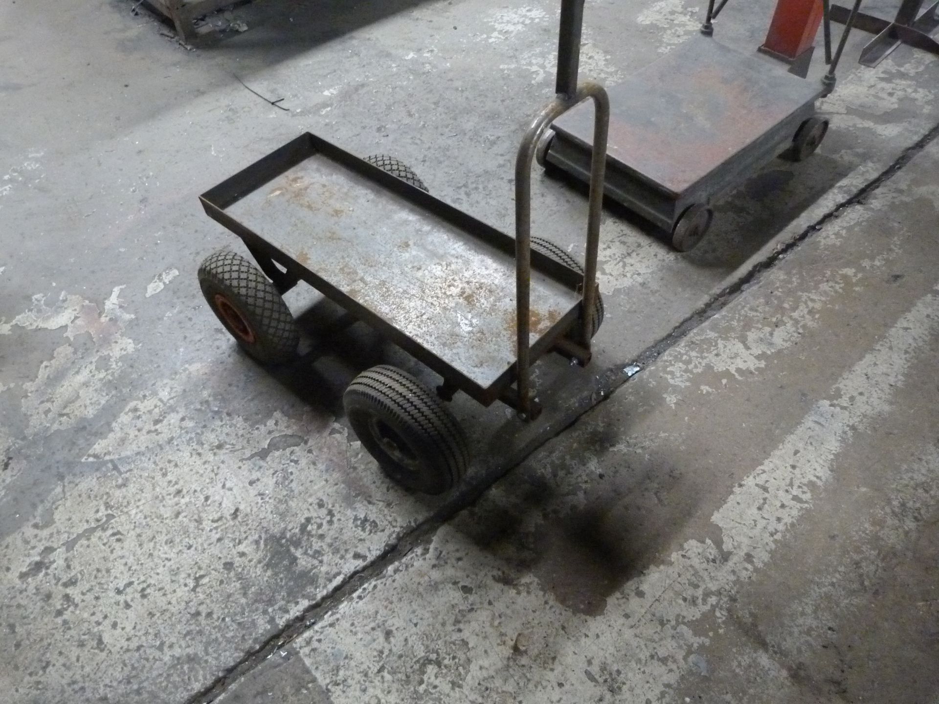 *Heavy Duty Steel Trolley with Pneumatic Tyres
