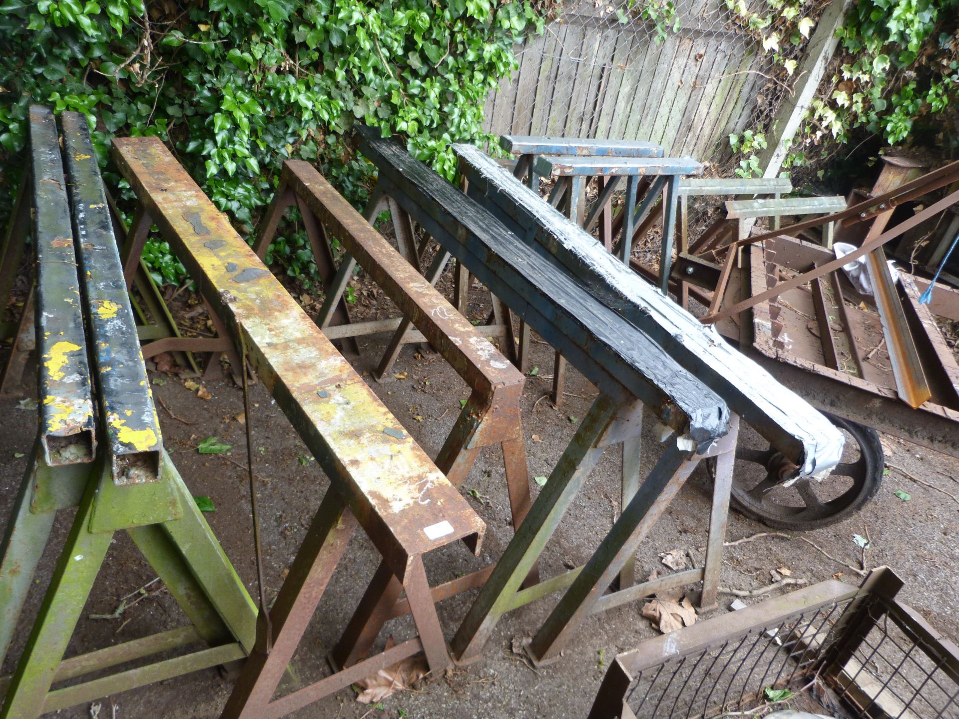 *Twelve Assorted Steel Trestles